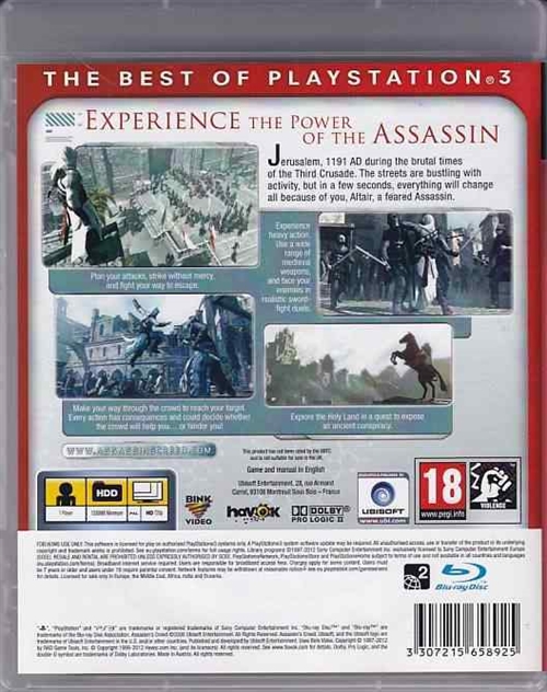 Assassins Creed - Essentials - PS3 (B Grade) (Genbrug)
